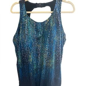 Swim 365 Women’s One‎ Piece Swimsuit Size 26 Navy High Neck Built In Bra